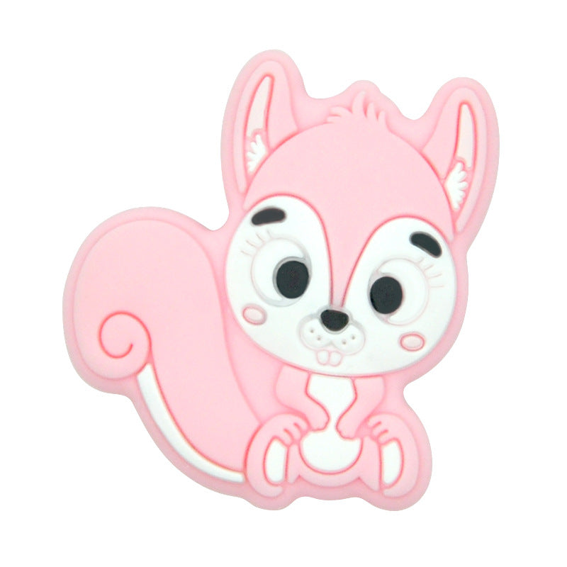 Cuentas de silicona de ardilla de 100 piezas al por mayor